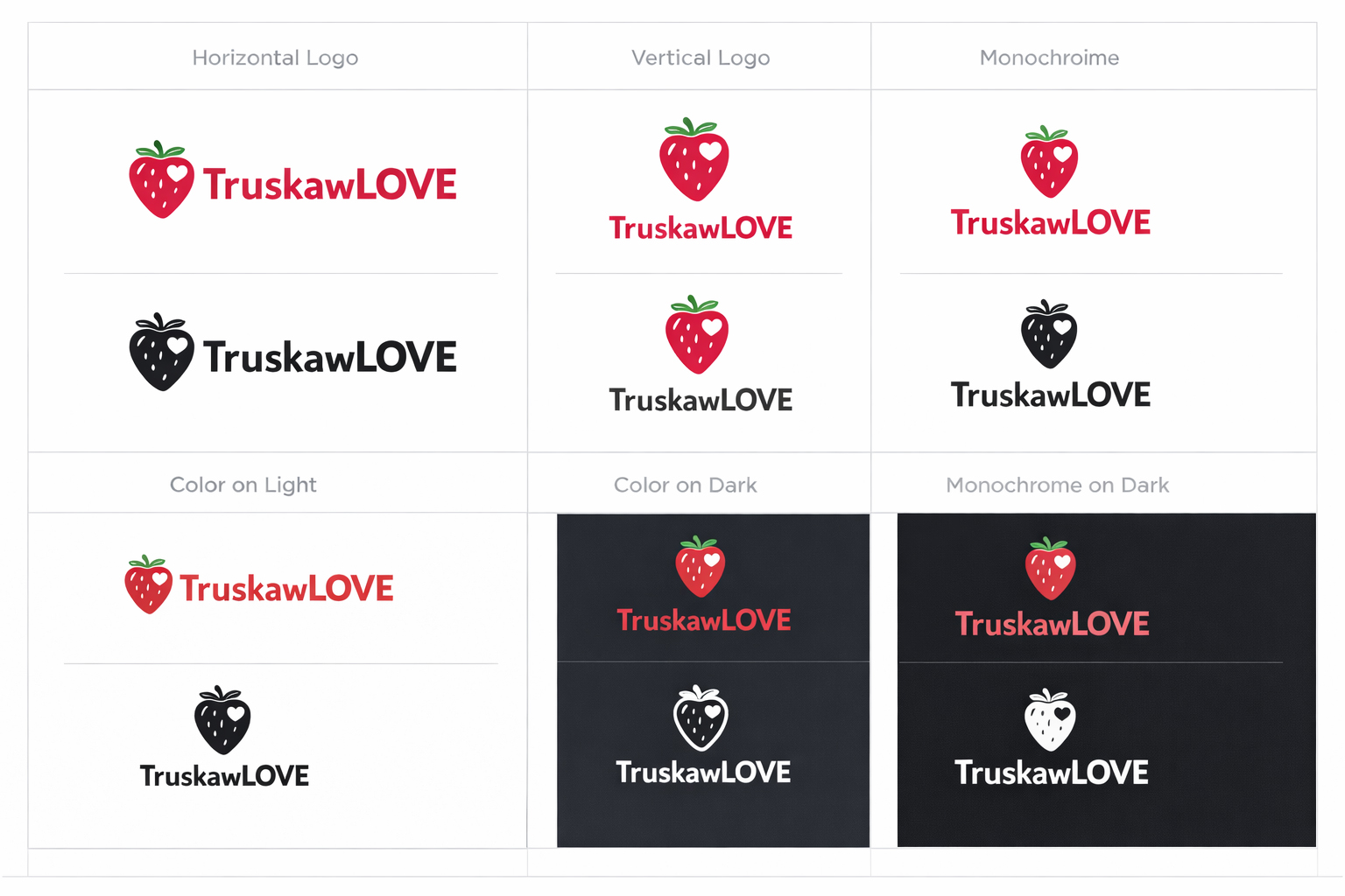 wszystkie warianty logo do identyfikacji wizualnej